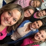 Selfie of multiple team members in dental office